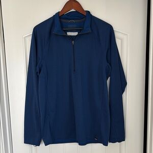 Patagonia Midweight Capilene Baselayer 44446 Blue 1/4 Zip Pullover‎ Mens Large